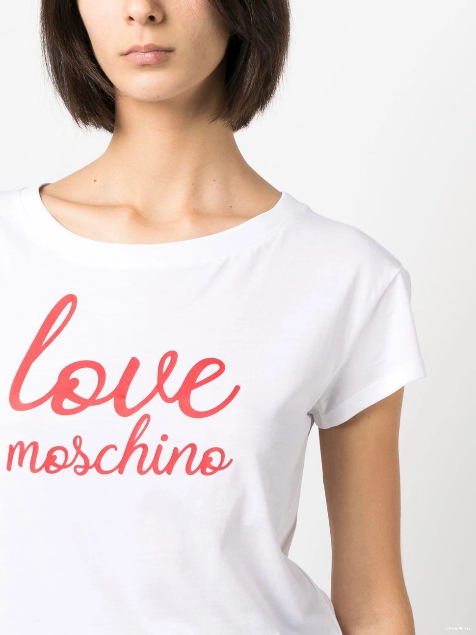 Affordable Moschino Women short-sleeve T-shirt logo-print Love 0403
